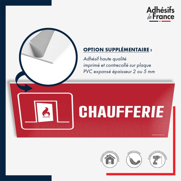 Panneau de signalisation de sécurité incendie - Chaufferie