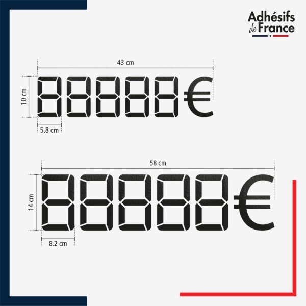 choix dimensions adhésifs chiffres digitaux prix.