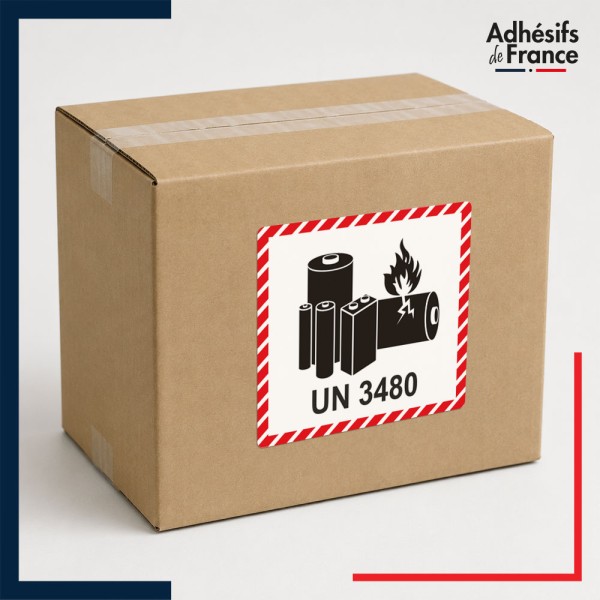étiquettes pour carton de transport de batteries lithium-ion UN 3480