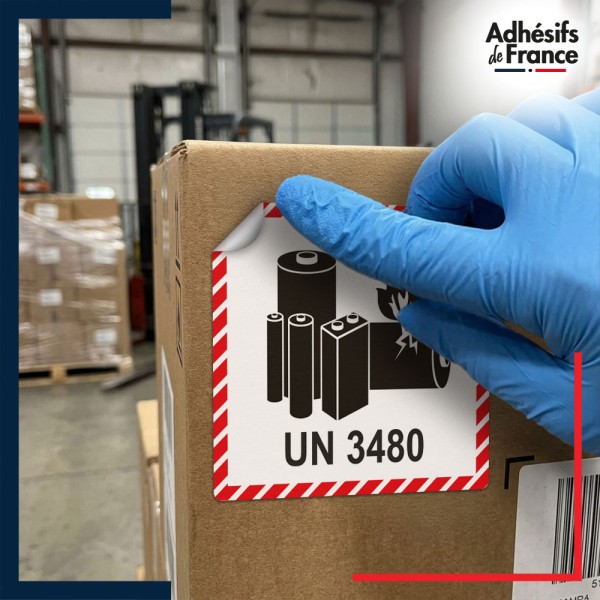 étiquetage emballage de batteries lithium-ion UN 3480