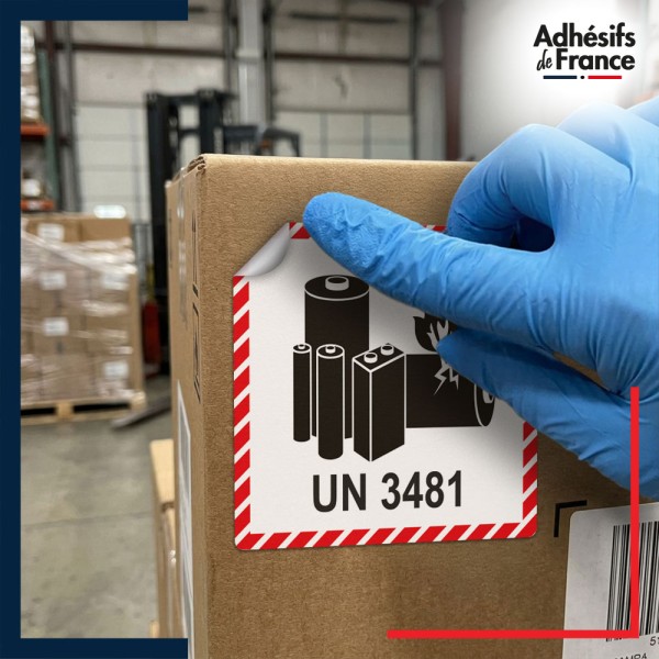 étiquetage emballage de batteries lithium-ion UN 3481