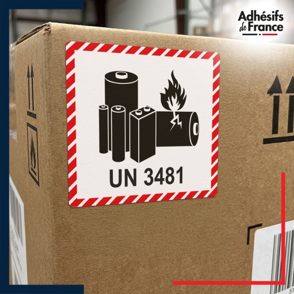 Adhésif pour le transport de batteries lithium-ion UN 3481