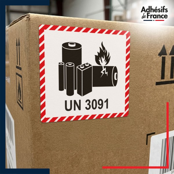 Adhésif pour le transport de batteries lithium métal UN 3091