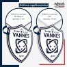 sticker sur plaque aluminium dibond ou panneau PVC logo rugby - RC Vannes