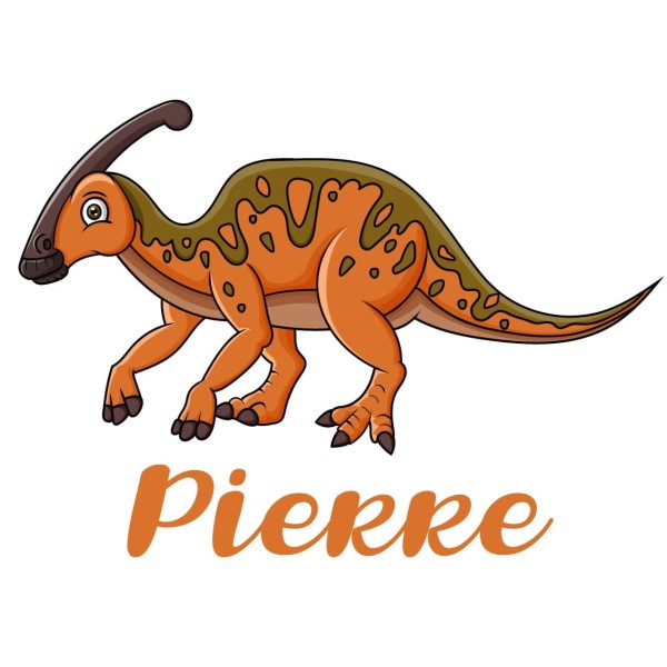 Sticker Parasaurolophus avec prénom personnalisable