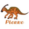 Sticker Parasaurolophus avec prénom personnalisable