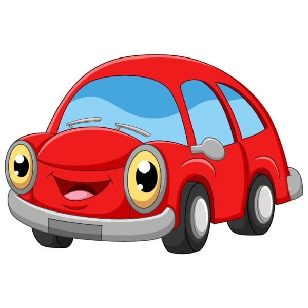 Sticker petite voiture rouge