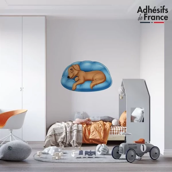 Sticker petit chien qui dort