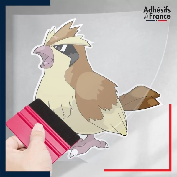 stickers sous film transfert Pokémon Roucool