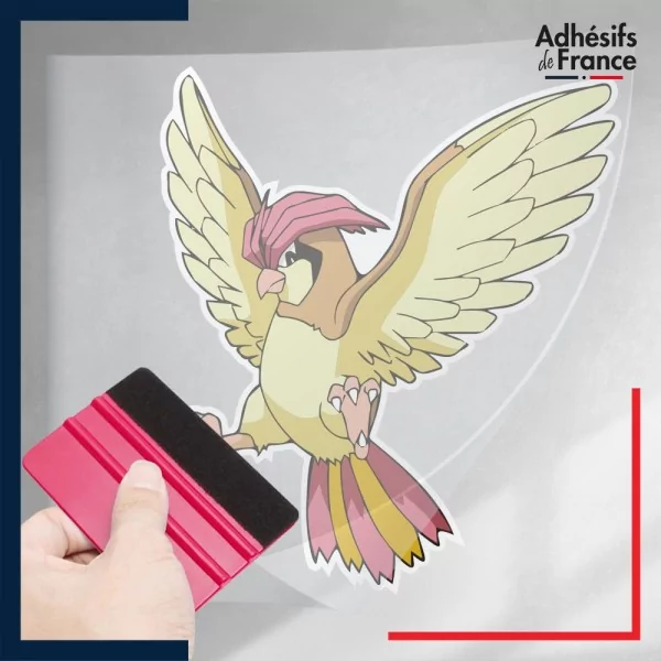 stickers sous film transfert Pokémon Roucoups