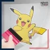 stickers sous film transfert Pokémon Pikachu
