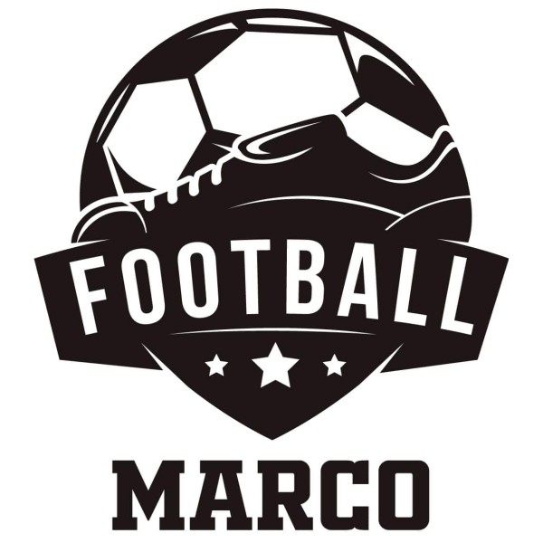 Sticker Football crampon avec prénom personnalisable