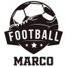Sticker Football crampon avec prénom personnalisable
