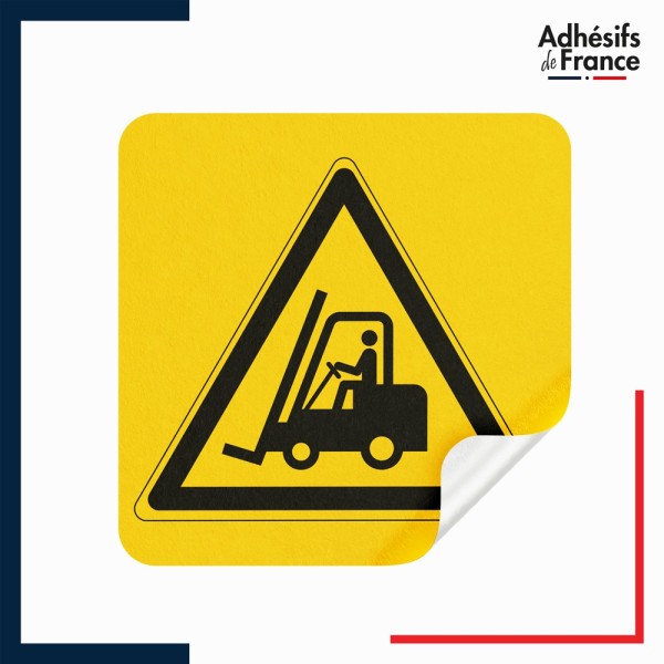 sticker autocollant danger passage véhicule de manutention