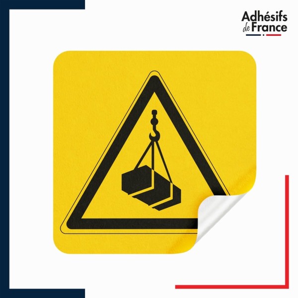 sticker autocollant danger charges suspendues