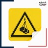 sticker autocollant danger charges suspendues