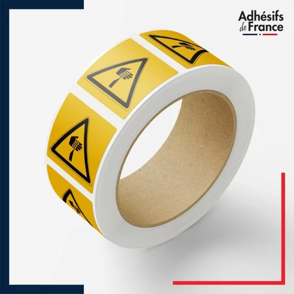 rouleau étiquettes norme iso 7010 danger risque de coupure