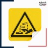 sticker autocollant danger substances corrosives