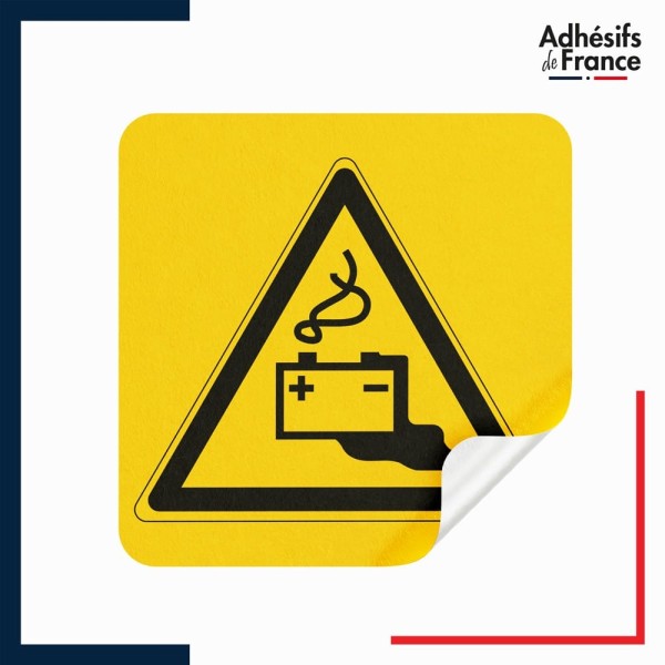 sticker autocollant danger charge de batterie