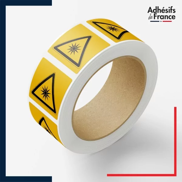 rouleau étiquettes norme iso 7010 danger rayonnement optique