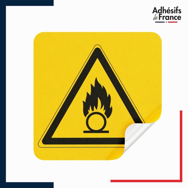 sticker autocollant danger substances comburantes