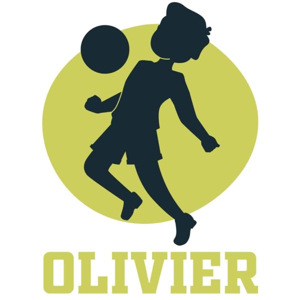 Sticker joueur Football avec prénom personnalisable