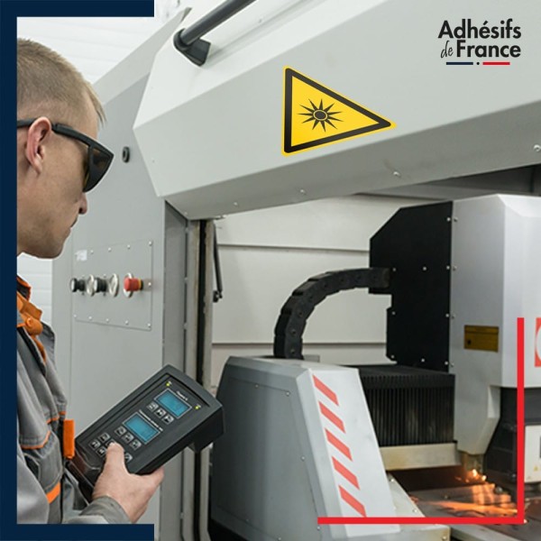 adhésif norme iso 7010 danger rayonnement optique