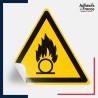 sticker autocollant norme iso 7010 danger substances comburantes