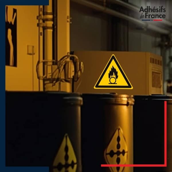 adhésif norme iso 7010 danger substances comburantes