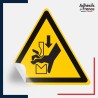 sticker autocollant norme iso 7010 danger écrasement de la main dans une presse plieuse