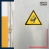 adhésif norme iso 7010 danger écrasement de la main dans une presse plieuse