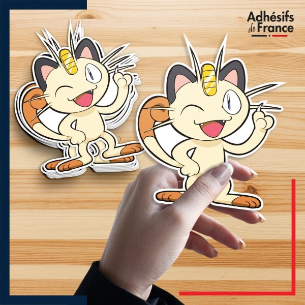autocollant petit format Pokémon Miaouss