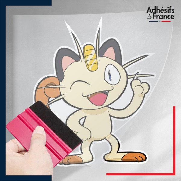 stickers sous film transfert Pokémon Miaouss