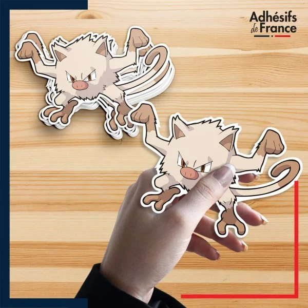 autocollant petit format Pokémon Férosinge