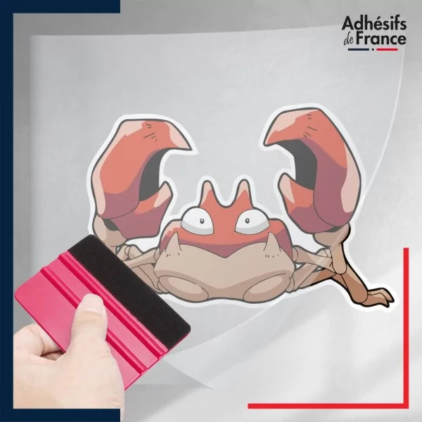 stickers sous film transfert Pokémon Krabby