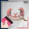 stickers sous film transfert Pokémon Krabby