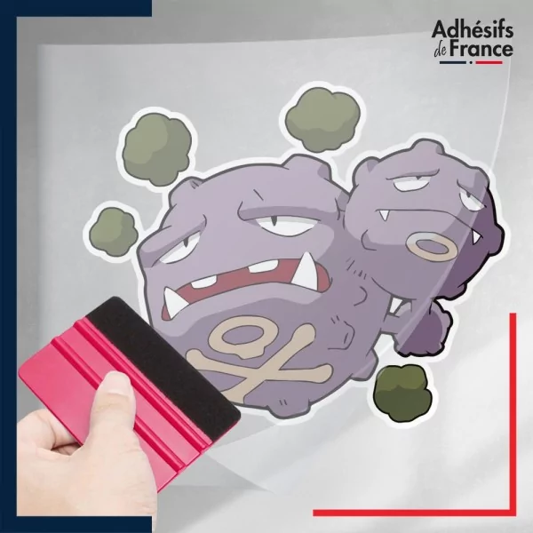 stickers sous film transfert Pokémon Smogogo