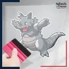 stickers sous film transfert Pokémon Rhinoféros