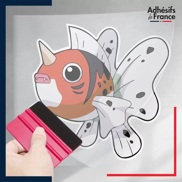 stickers sous film transfert Pokémon Poissoroy