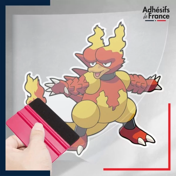 stickers sous film transfert Pokémon Magmar