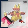 stickers sous film transfert Pokémon Magmar