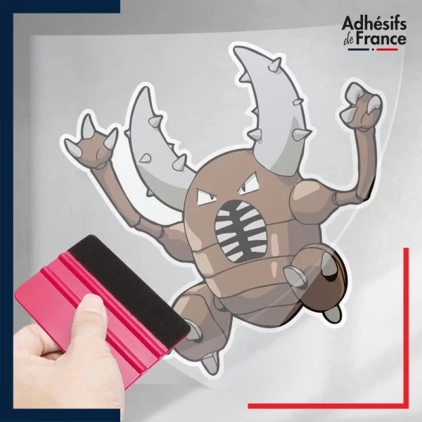 stickers sous film transfert Pokémon Scarabrute