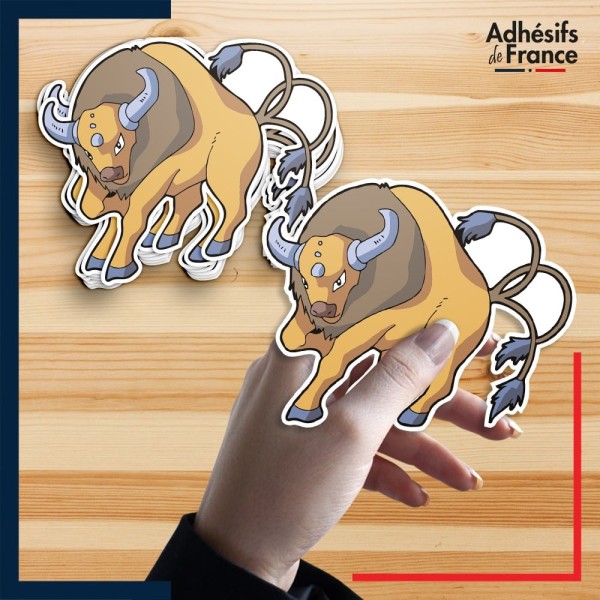 autocollant petit format Pokémon Tauros