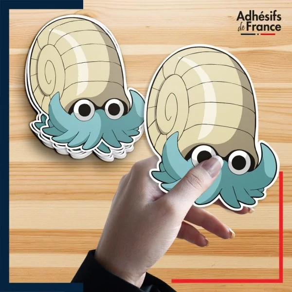autocollant petit format Pokémon Amonita
