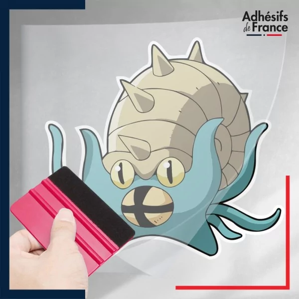 stickers sous film transfert Pokémon Amonistar