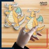 autocollant petit format Pokémon Dracolosse