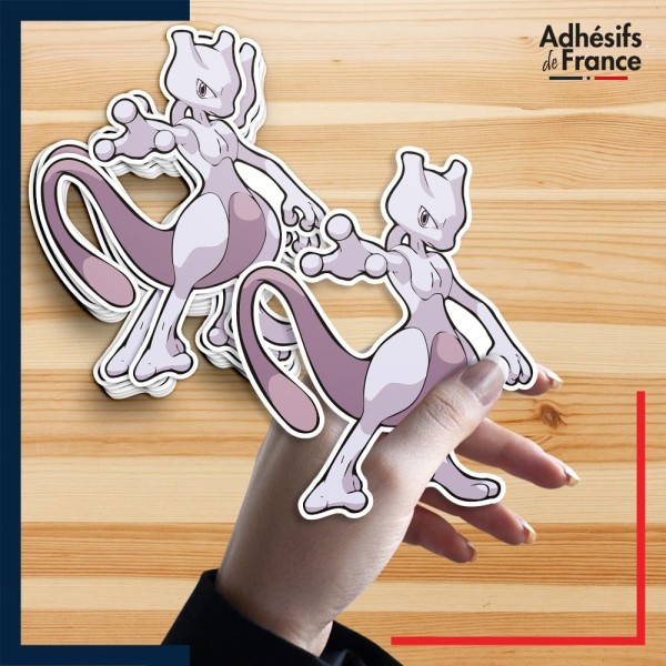 autocollant petit format Pokémon Mewtwo