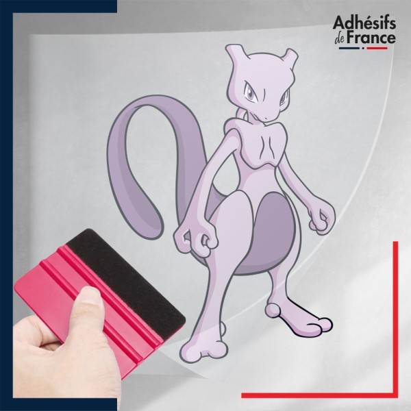 stickers sous film transfert Pokémon Mewtwo