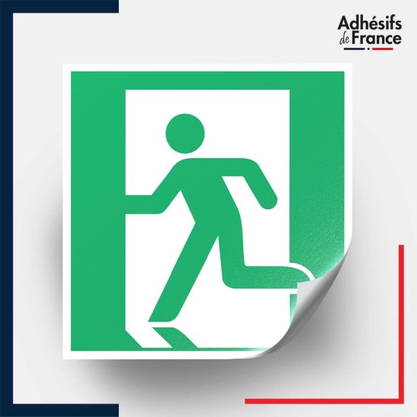 étiquettes adhésives norme iso 7010 issue de secours gauche