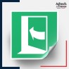 étiquettes adhésives norme iso 7010  ouvrir la porte en poussant sur la gauche